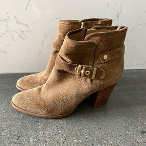 Brown suede boots